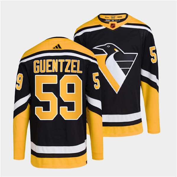 Men's Pittsburgh Penguins #59 Jake Guentzel Black 2022 Reverse Retro Stitched Jersey Dzhi,We sell and wholesale Men's Pittsburgh Penguins #59 Jake Guentzel Black 2022 Reverse Retro Stitched Jersey Dzhi on line form chian!